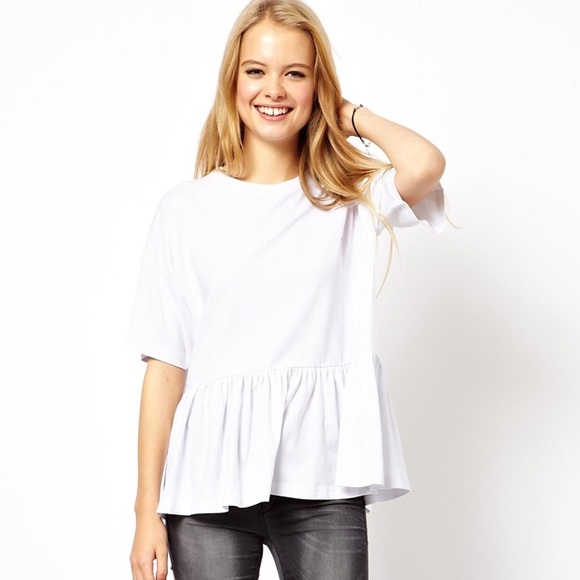 zara peplum shirt